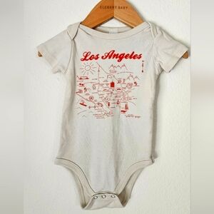 Cream Los Angeles Map Onesie